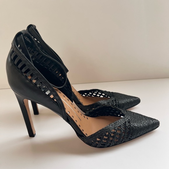 Dolce Vita Kalila O’Dorsay Jute Black Ankle Strap Pumps - Picture 4 of 10